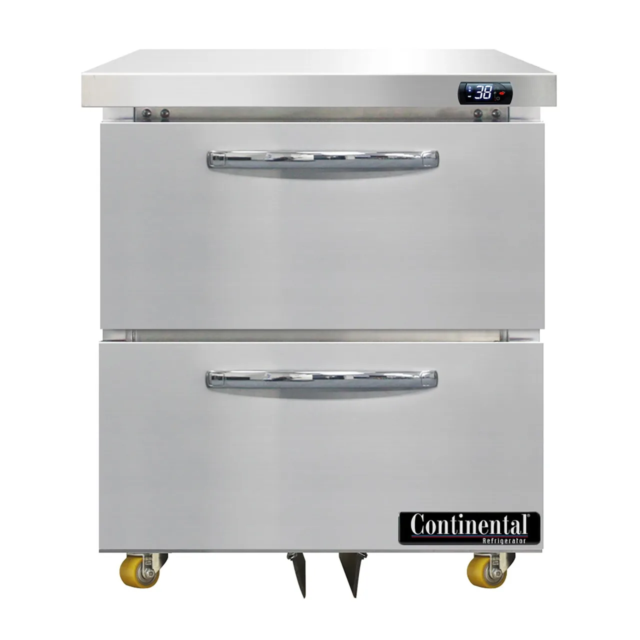Continental Refrigerator SW27N-U-D 27" Undercounter Refrigerator w/ 2 Drawers, 7.5 cu. ft.
