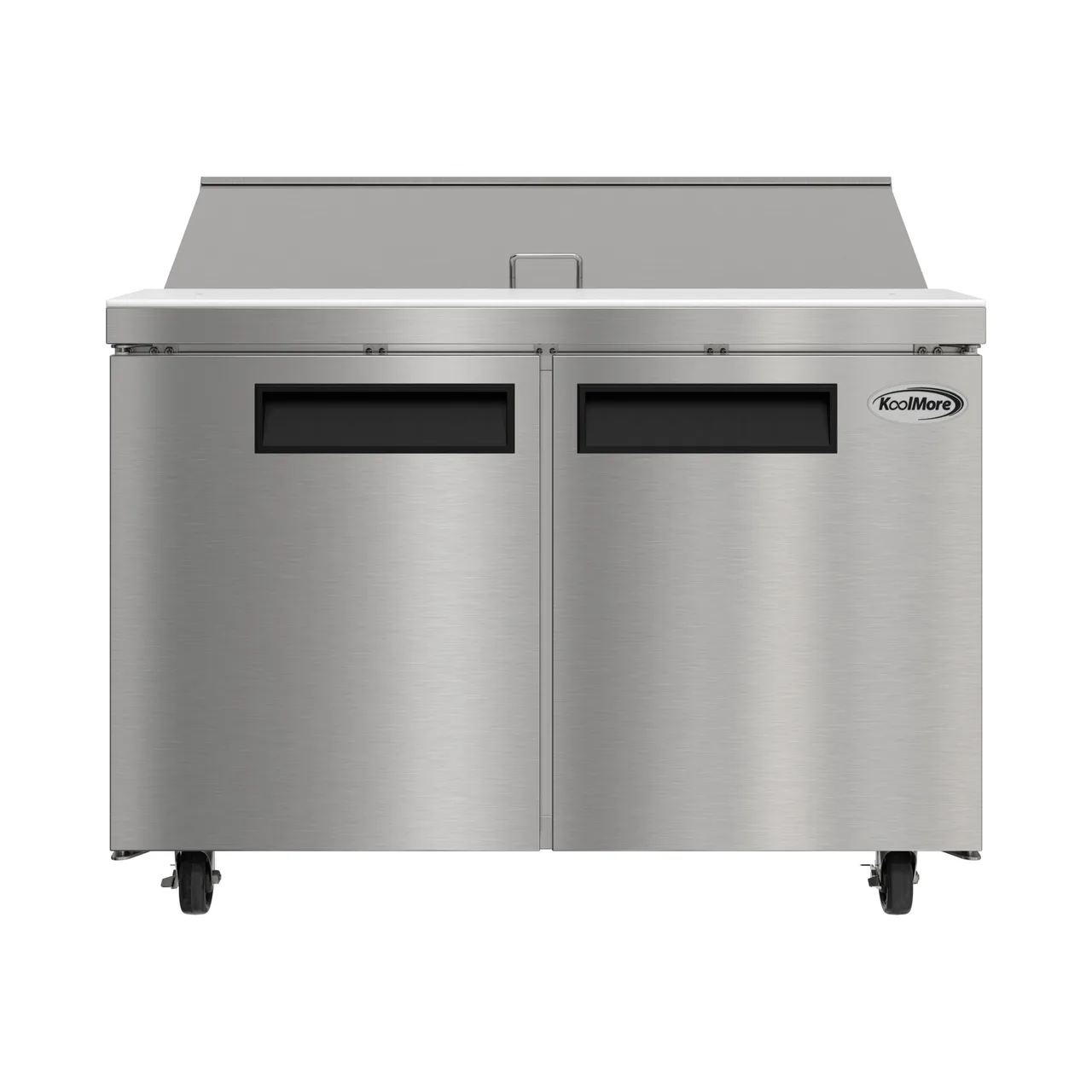Koolmore KM-PTR46-2D 47" 2-Door Sandwich and Salad Prep Table, 12 Pans