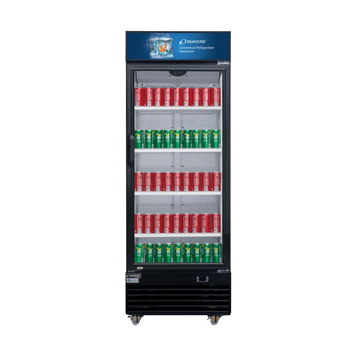 Dukers Appliance Co DSM-19R 30" One Glass Door Merchandiser Refrigerator in Black, 18.7 cu. ft.