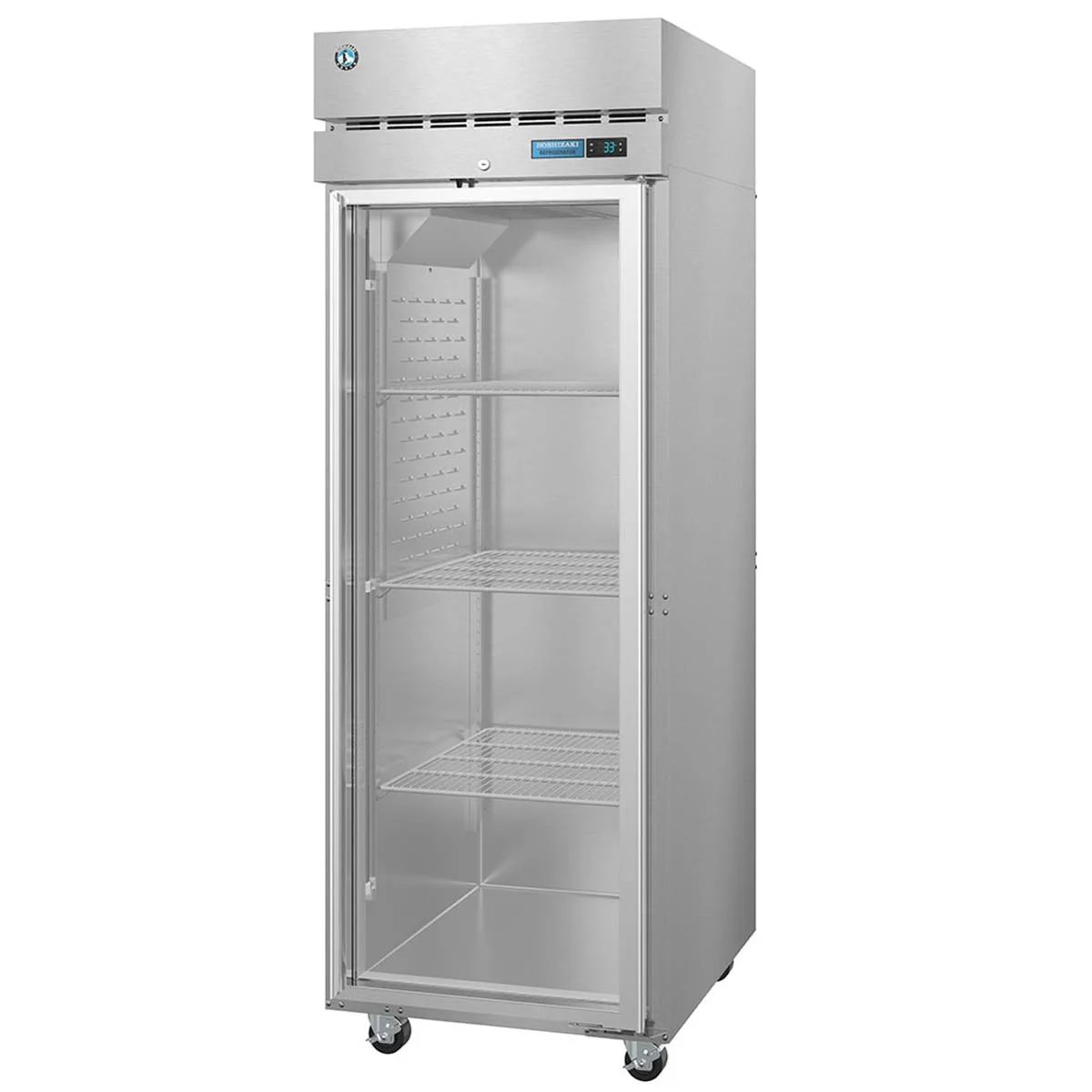Hoshizaki R1A-FG 27" 1-Section Reach-In Refrigerator w/ Glass Door, Top Mounted, Stainless Steel, 23 cu. ft.