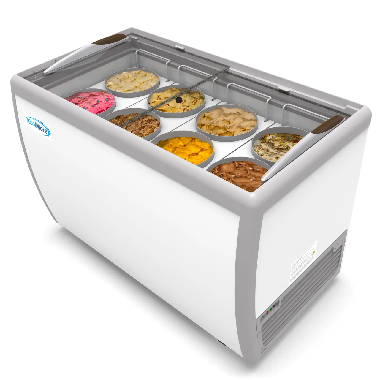 Koolmore KM-ICD-49SD 50" Gelato/Ice Cream Dipping Cabinet, 8 Tub