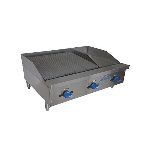 Comstock-Castle FHP36-12-2LB 36" Countertop Gas Griddle/Charbroiler Combination, 70.000 BTU