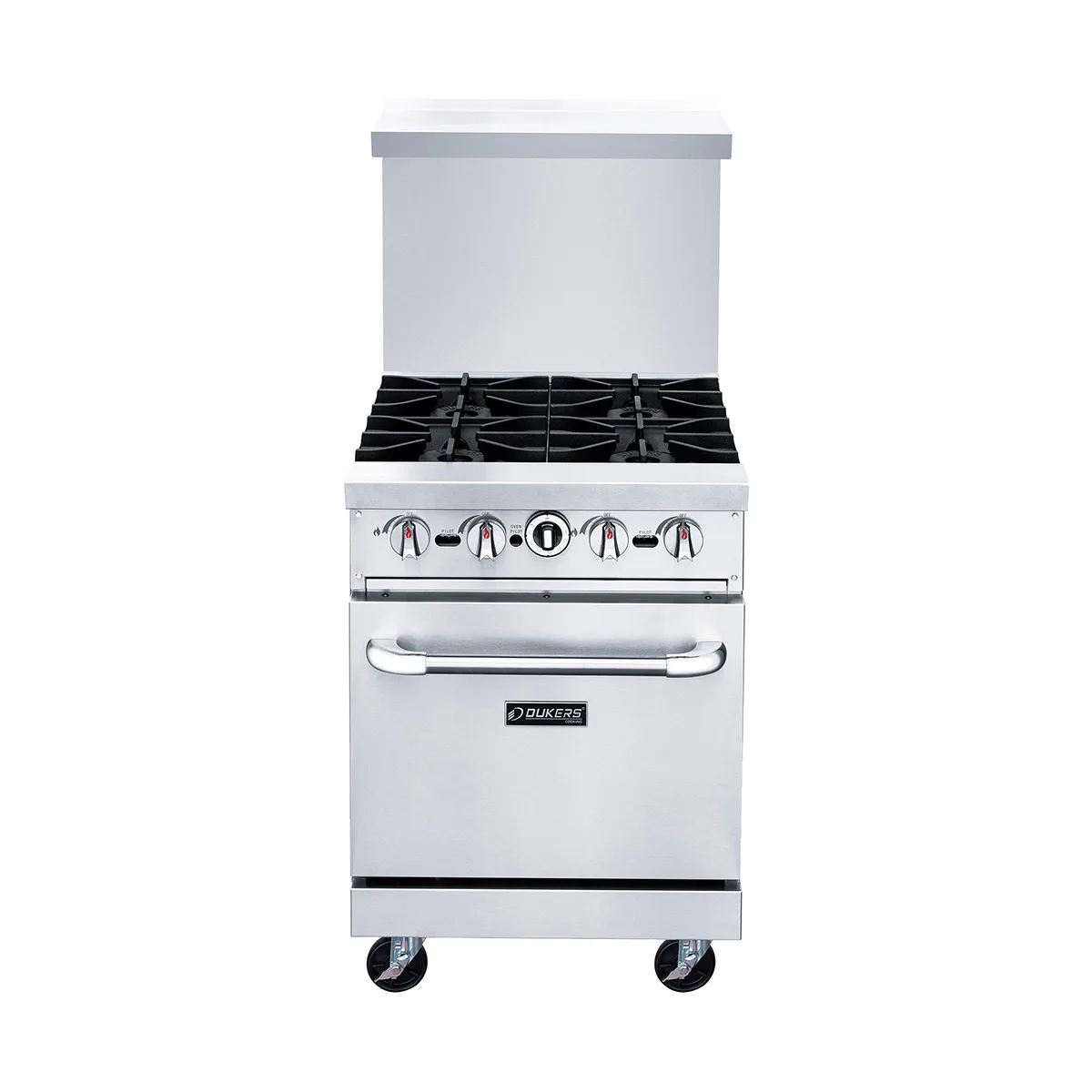 Dukers Appliance Co DCR24-4B 24" Gas Restaurant Range w/ (4) Open Burners, (1) Standard Oven, 162.000 BTU