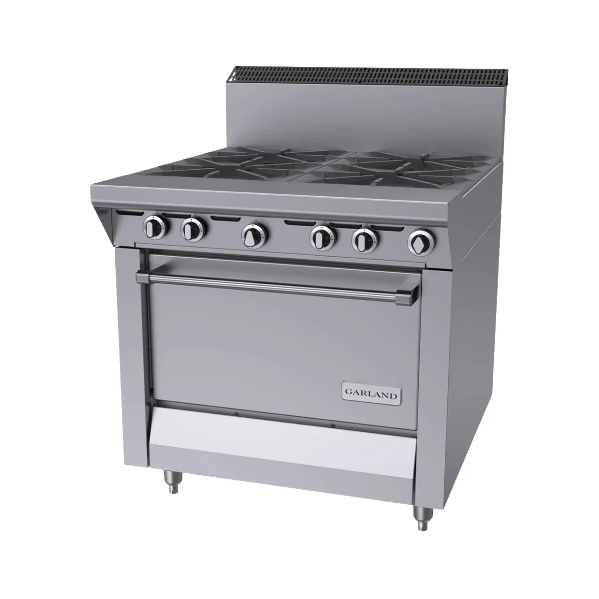 Garland US Range MST44R-E 34" Gas Heavy Duty Range w/ (4) Open Burners, Electric Ignition and Flame Fail, (1) Standard Oven, 180.000 BTU