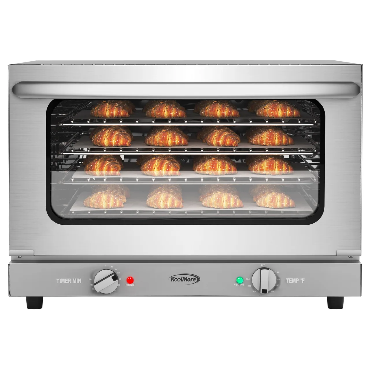 Koolmore KM-CTCO-15 23" Countertop Half Size Electric Convection Oven w/ (4) Rack Pans, 1600W, 120V