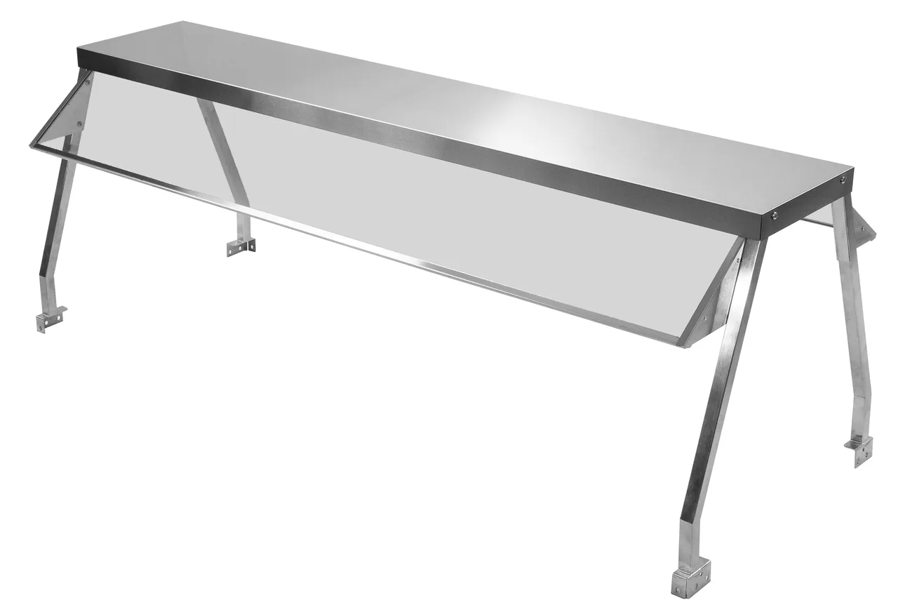 Serv-Ware SG3-2 Double-Sided Sneeze Guard, 44"W x 10-3/5"D x 20"H