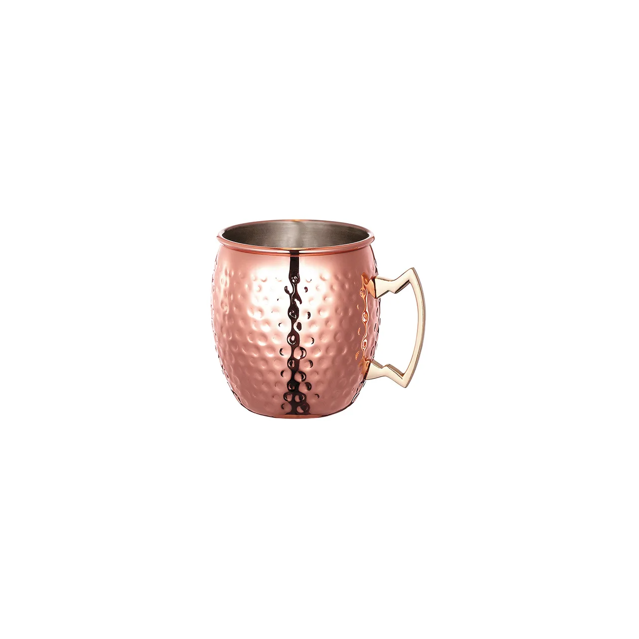 CAC China SCMM-20H Moscow Mule Metal Mug, 20 oz Hammered Stainless Steel with Copper Plated Exterior