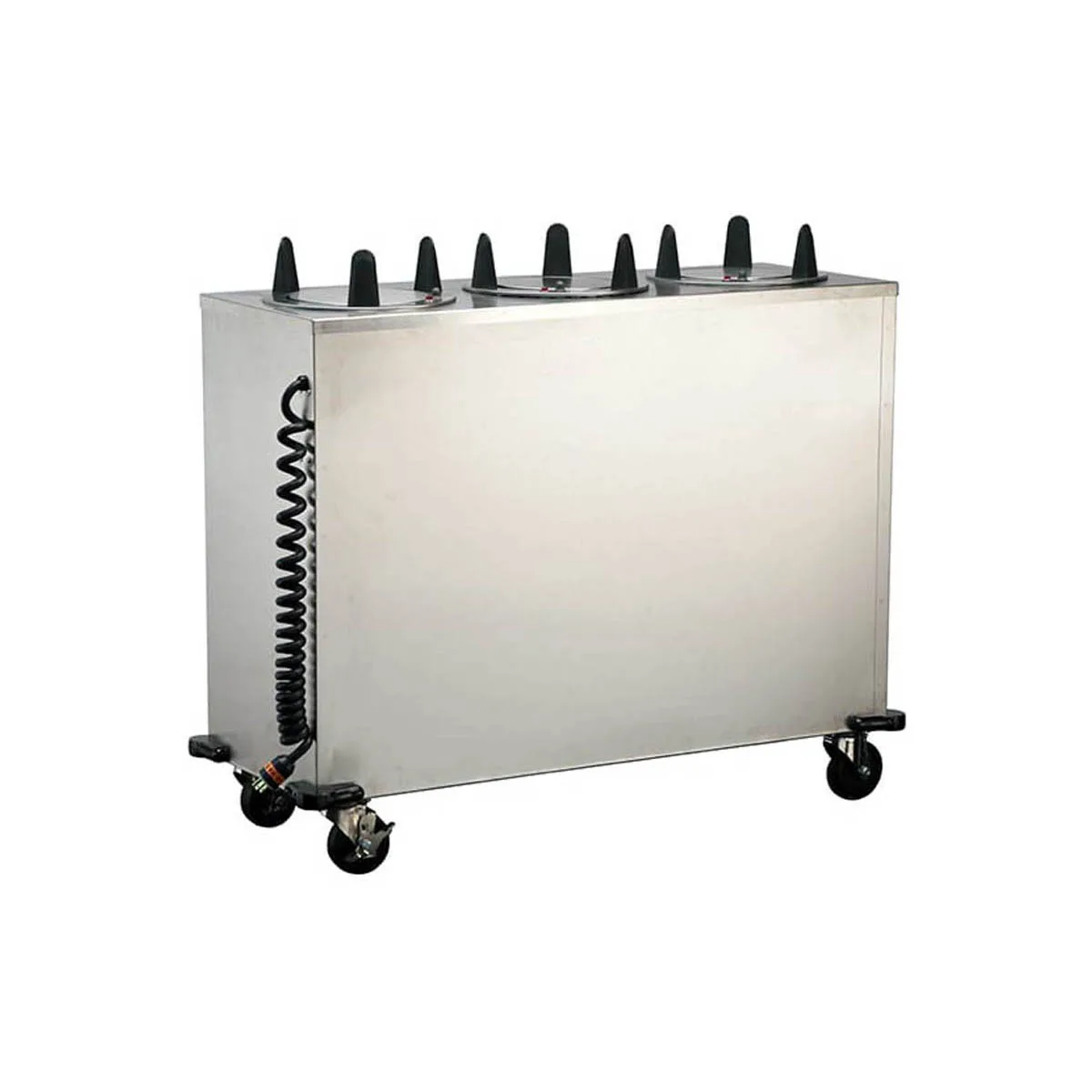 Lakeside 6306 Mobile Enclosed 3-Stack Dish Dispenser w/ 6.5" Dia. Dish Size, Heated
