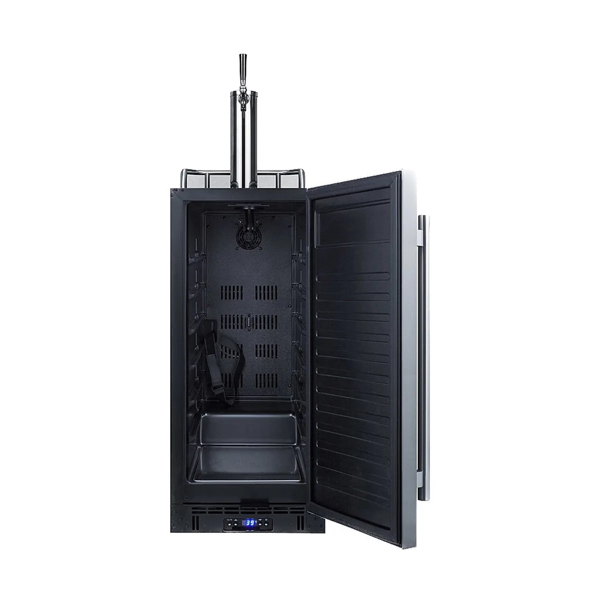 Summit SBC15WK 15" Flat Top Draft Wine Dispenser, Black, 2.9 cu. ft.