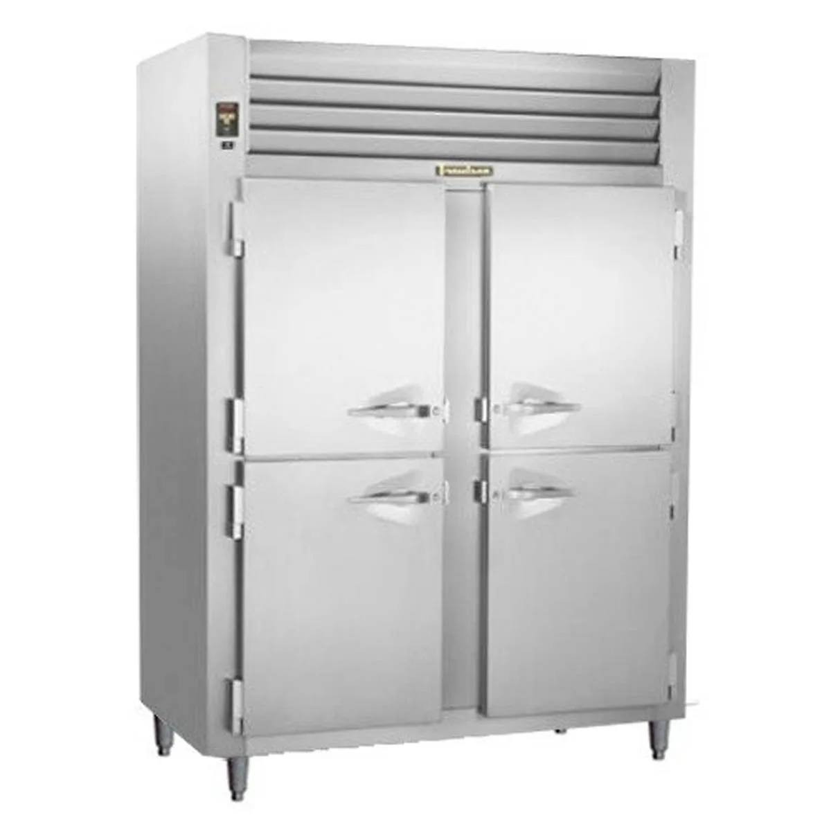 Traulsen RHT226WUT-HHS 58" 2-Section Reach-In Refrigerator w/ 4 Solid Half-Doors, Top Mount, 36.69 cu. ft.