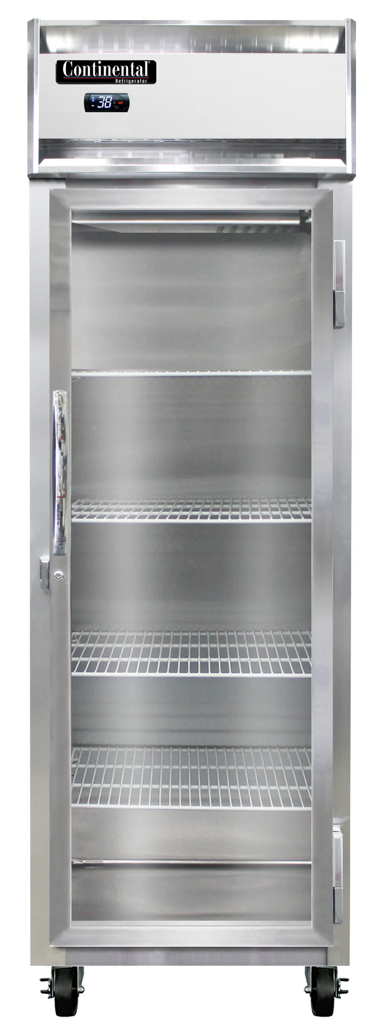 Continental Refrigerator 1RNPT-GD-SD 38” 2-Door Pass Thru Refrigerator, 21 cu. ft., Top Mounted