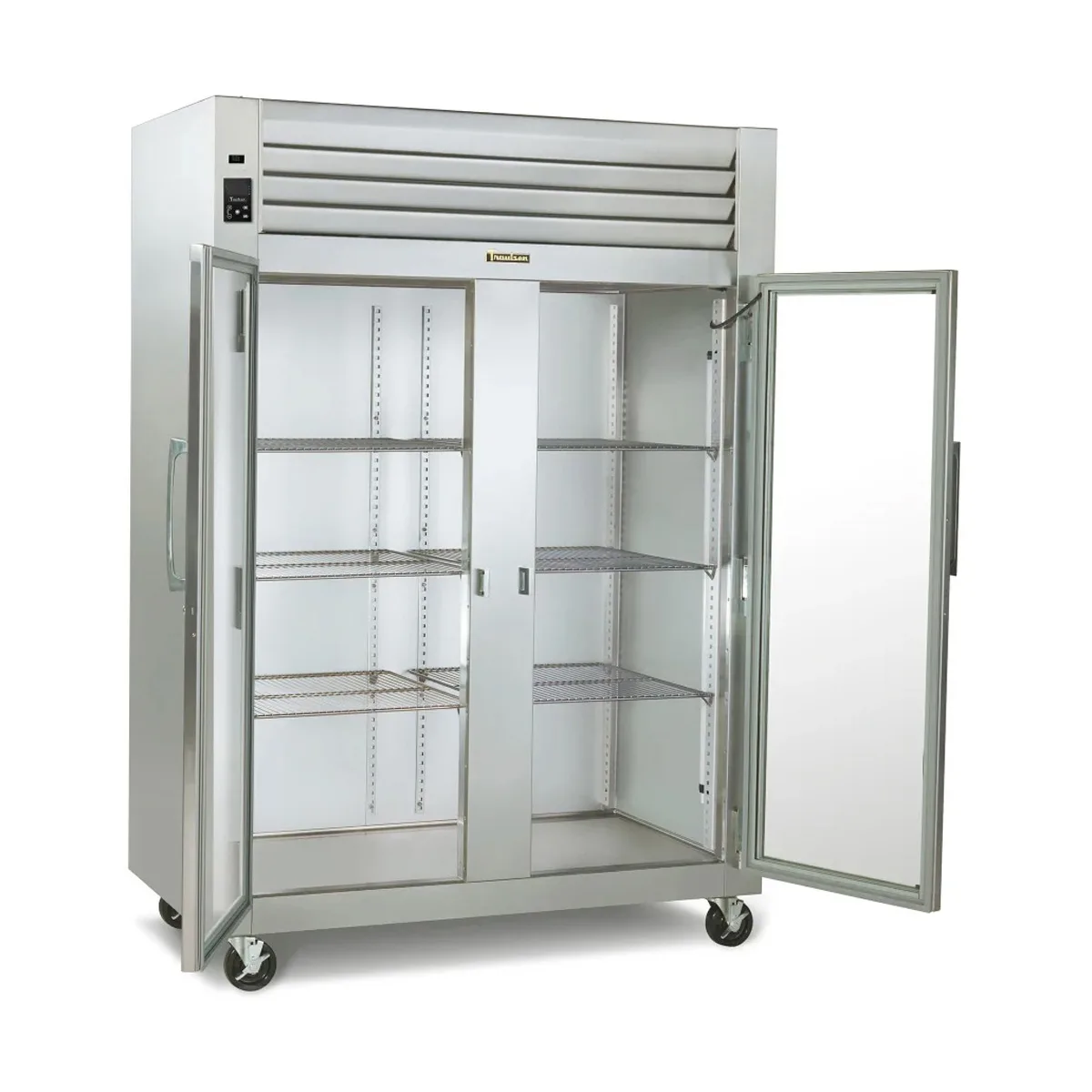 Traulsen RHT232N-FHG 52" 2-Section Reach-In Refrigerator w/ 2 Glass Doors, Remote, 46.9 cu. ft.
