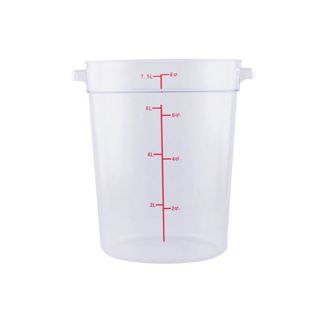 CAC China FS1P-8C 12qt Round Clear Polycarbonate Food Storage Container