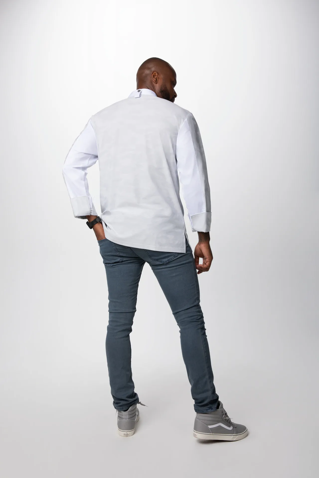 Chef Works CBN01-WHT-XL Mojave Chef Coat, White, XL, 62% Polyester, 5.2 Oz - 1/Case