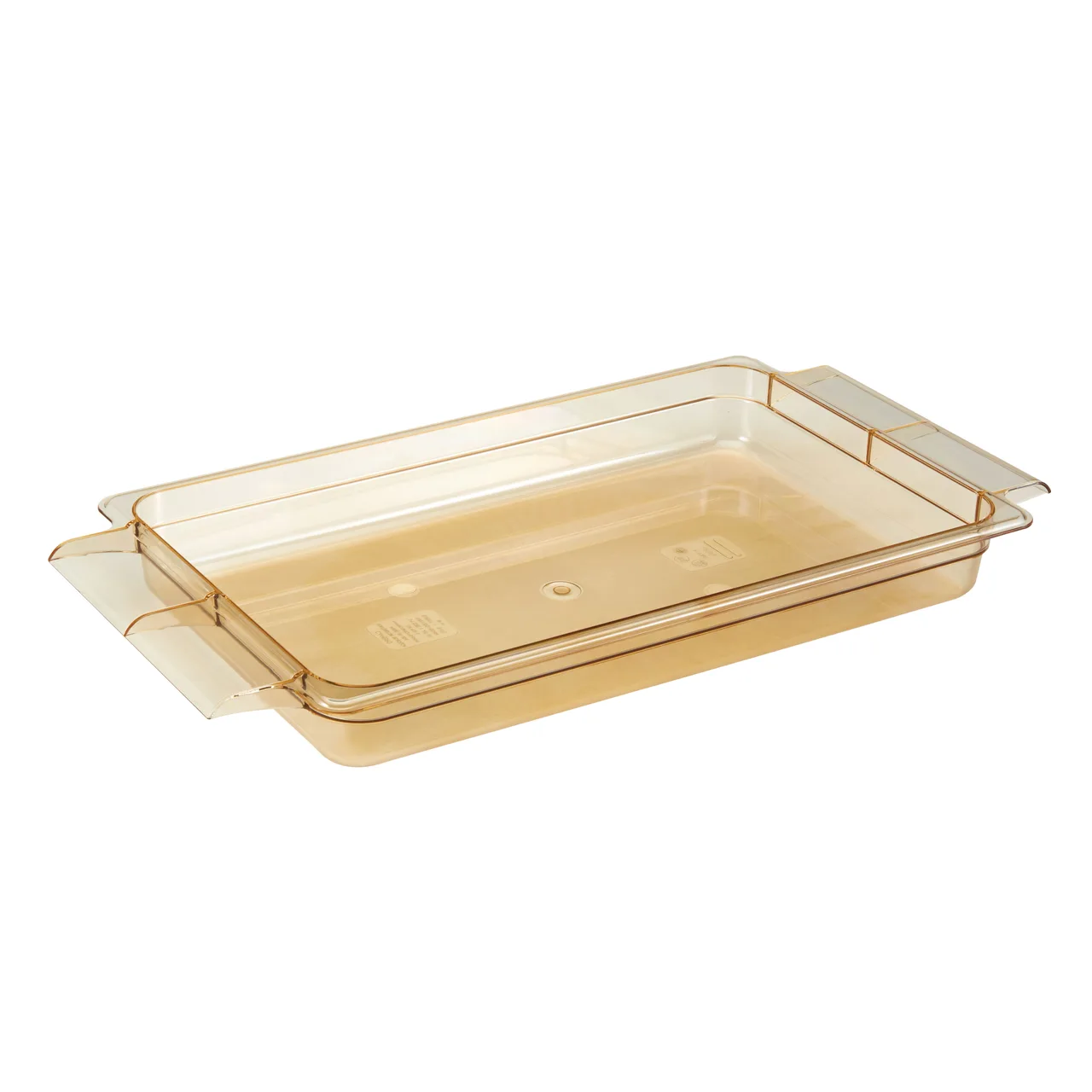 Cambro 12HPH150 H‑Pan 2‑1/2″ Deep Amber Plastic Food Pan with Handles, -40°F to 300°F, NSF