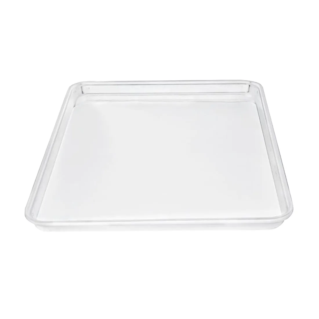 Omcan USA 85260 Market Tray - Rectangular 26" x 9" x 1" White Fiberglass Bakery Display Tray