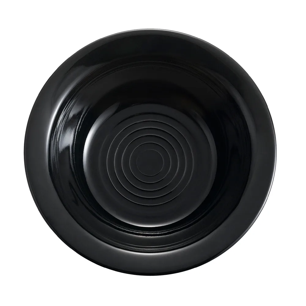 CAC China TG-10-BLK Tango Grapefruit Bowl, 13 Oz., 6-5/8" Dia. x 2" H, Porcelain, Black - Dozen