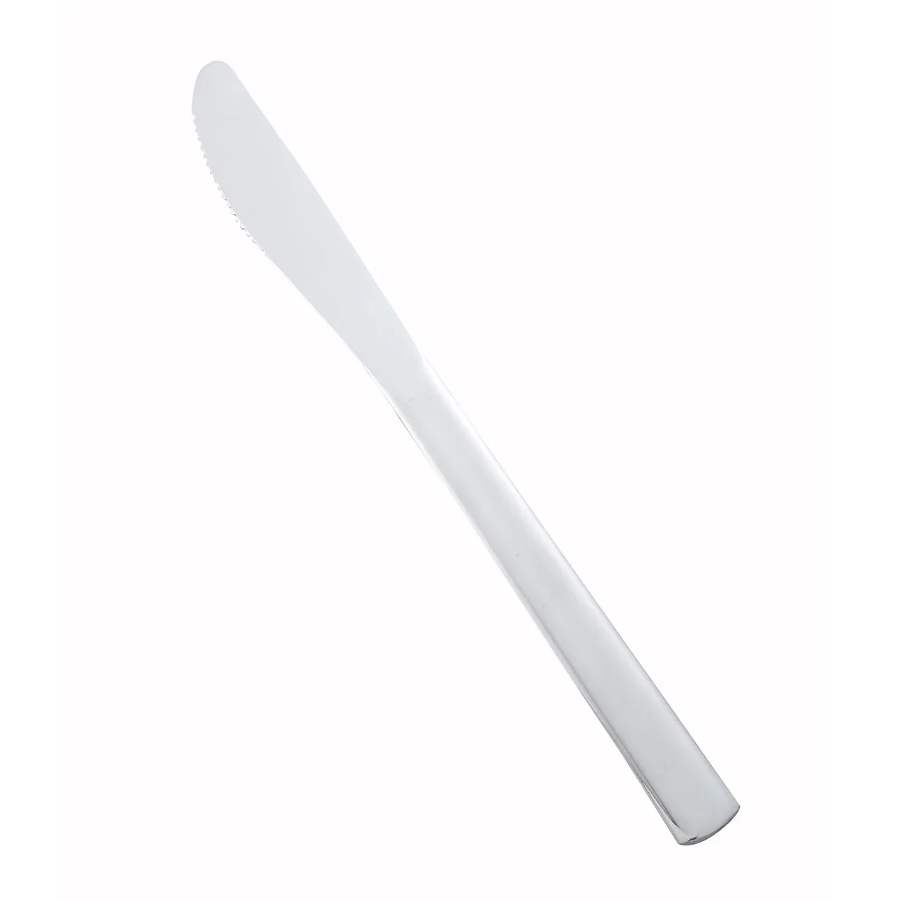 Winco 0002-08 Dinner Knife, 8" Windsor, 18/0 Stainless Steel, Vibro Finish - 1 Dozen