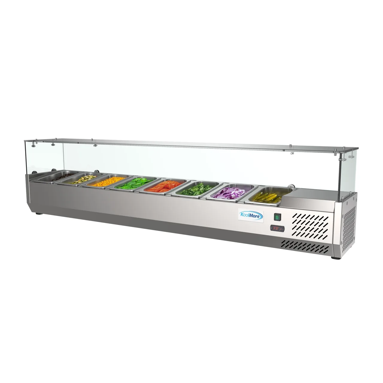 Koolmore SCDC-8P-SG 71" Refrigerated Countertop Prep Unit