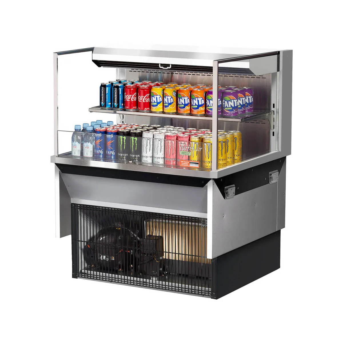 Turbo Air TOM-36L-UF-S-2SI-N 35" Drop In Open Refrigerated Deli Display Case