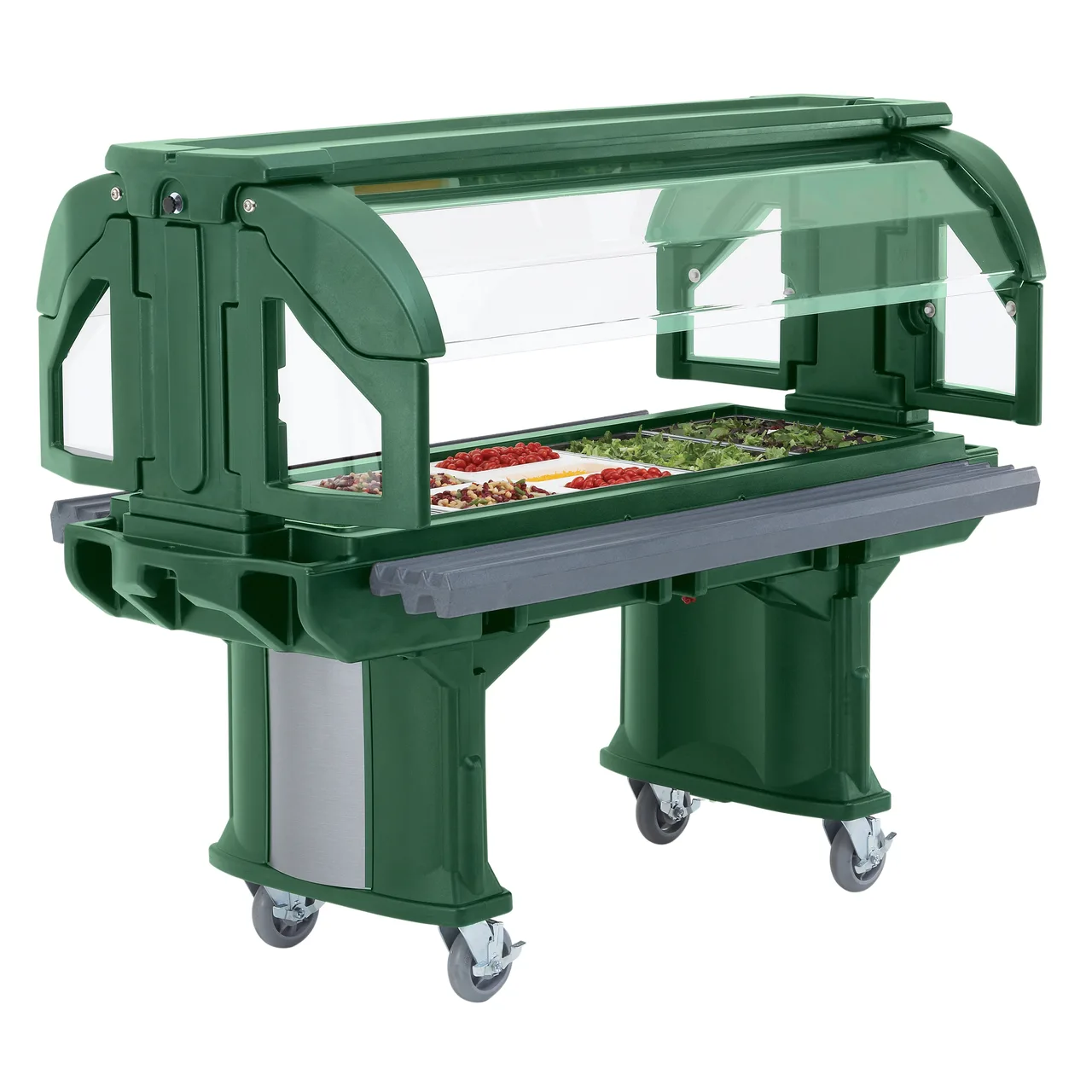 Cambro VBR5519 Versa Food Bar™ Serving Buffet, Kentucky Green, 5 ft. unit, (4) Pan