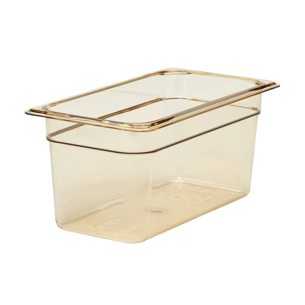 Cambro 36HP150 H-Pan 1/3 Size Food Pan, 6" Deep Amber Plastic, Non-Stick, NSF, -40°F to 375°F