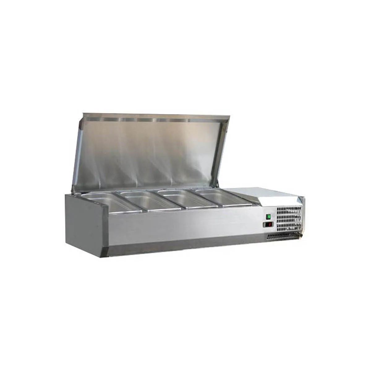 Omcan USA 46658 47" (Rs-Cn-0004-Pss) Refrigerated Topping Rail, 3 Pan Capacity