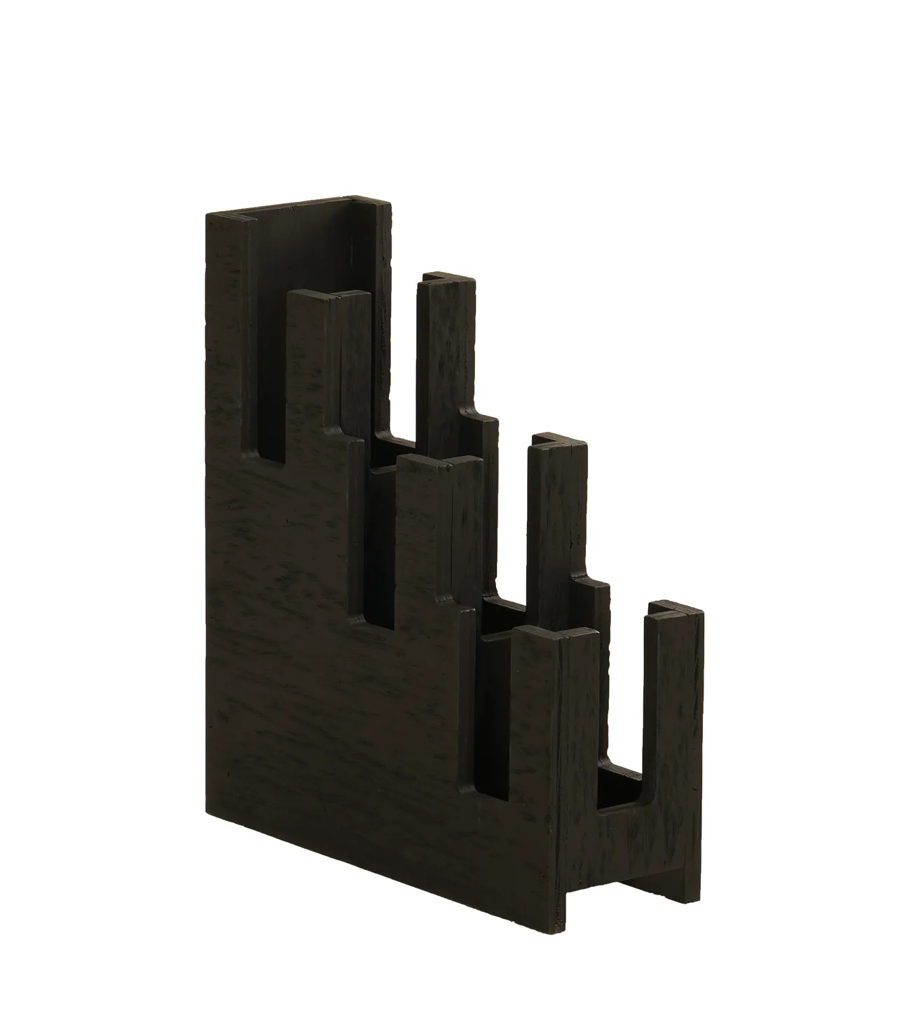 Cal-Mil 23434-13 Vertical Cup Holder, 3‑Section, Wood, 5"W x 13"D x 15"H, Holds Cups & Lids up to 4"