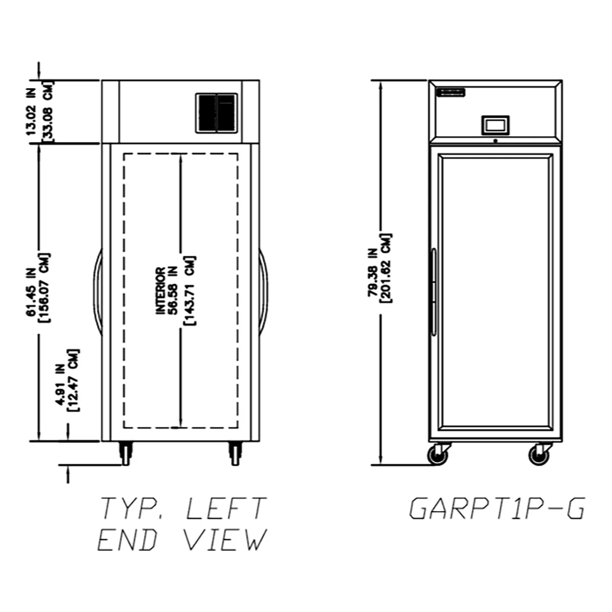 Delfield GARPT1P-GH 33" 1-Glass Door Pass-Thru Refrigerator, 23 cu. ft., Top Mounted
