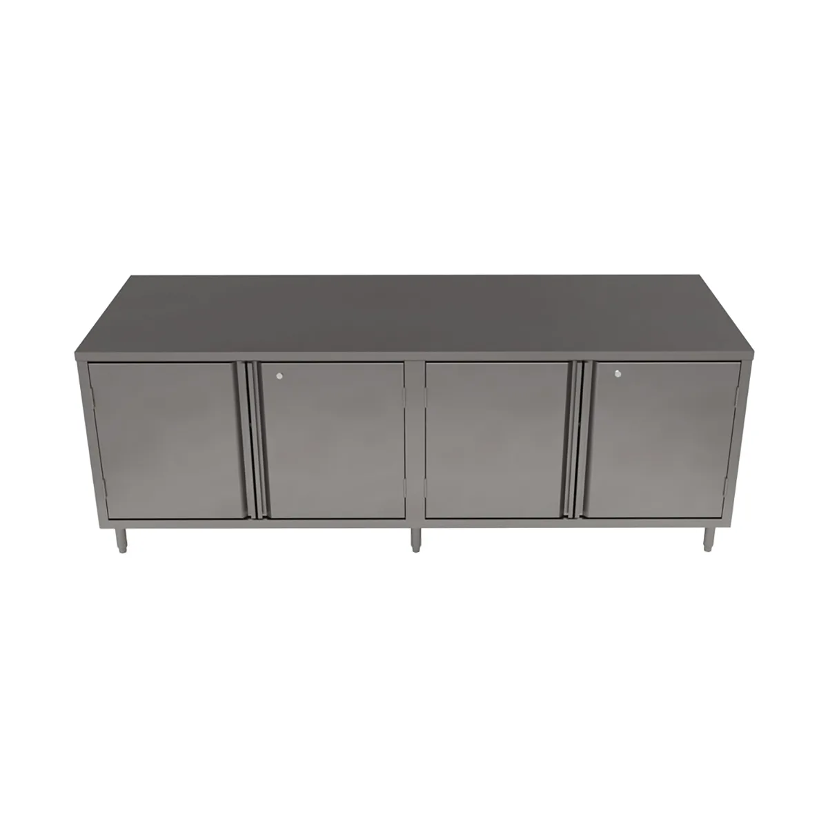 BK Resources CST-3684HL2 84" Cabinet Base Dual Access Hinged Doors Work Table with Locks