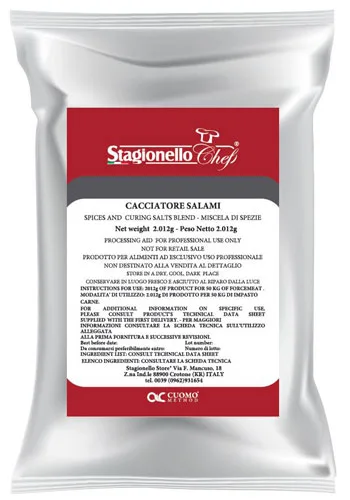 Omcan USA 47005 Curing Salts & Spice Blend For Fermentation Salami Cacciatore, 2.01 Kg Bag - 1/Bag