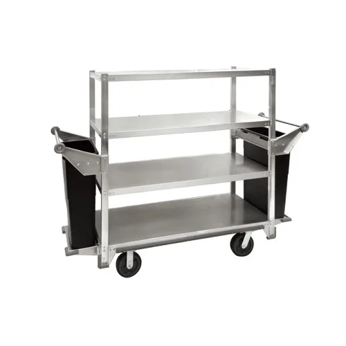 Cres Cor 271415927 Aluminum Queen Mary Banquet Cart w/ 4 Flat Shelves