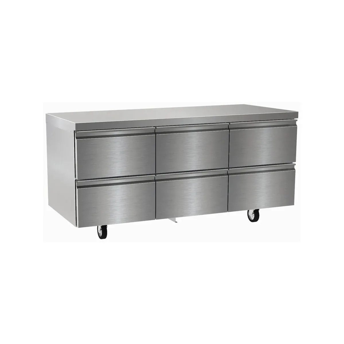 Delfield D4472NP 72" 3-Section Worktop Refrigerator w/ 6 Drawers, 22.1 cu. ft.