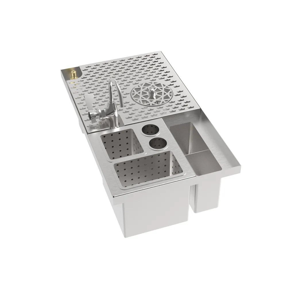 Krowne MW-TC12 MoveWell Tool Caddy Insert, 12" W x 21" D x 6" H Stainless Steel Bar Organizer