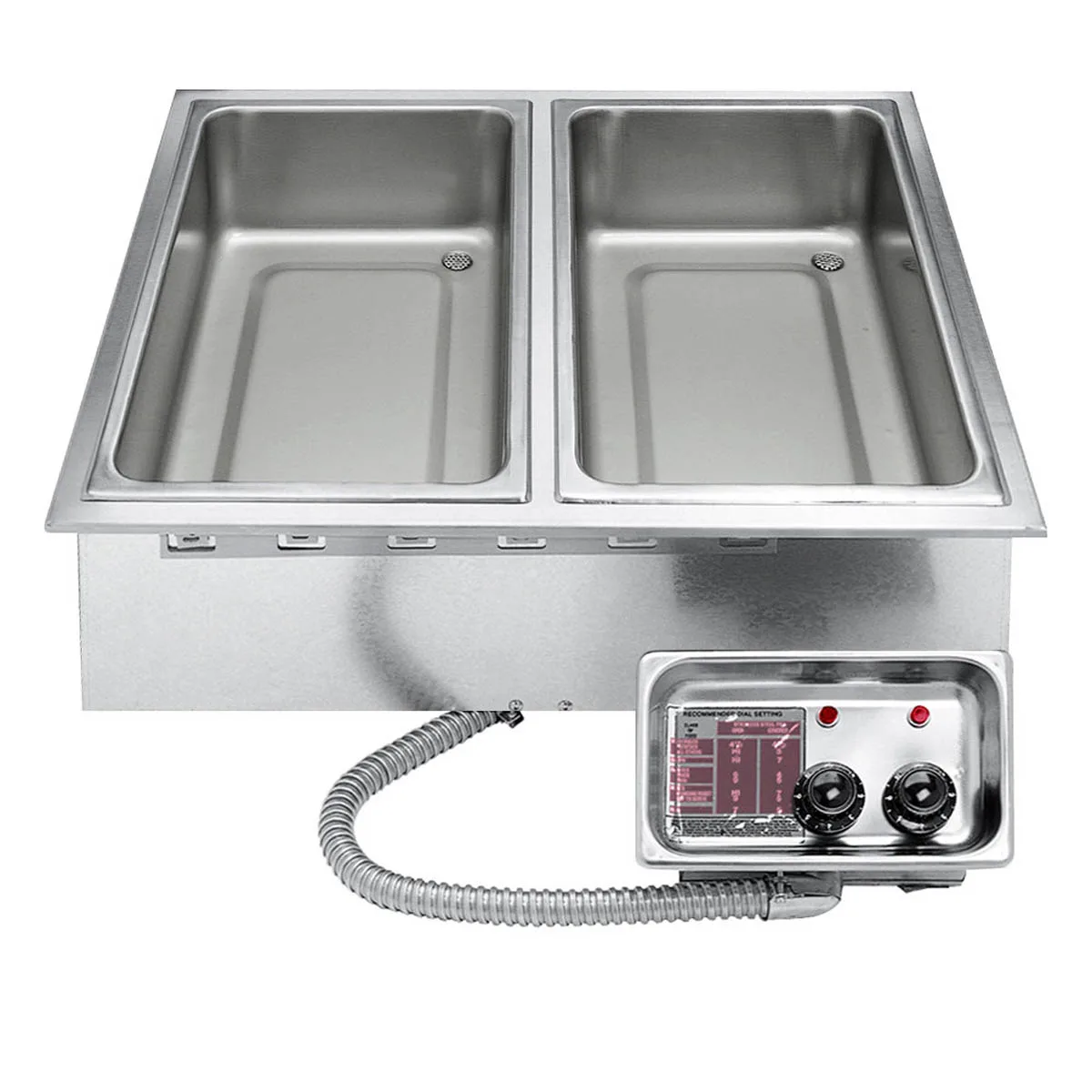 APW Wyott HFW-2S Hot Food Well Unit, Drop-In, Electric, (2) 12" X 20" Wells