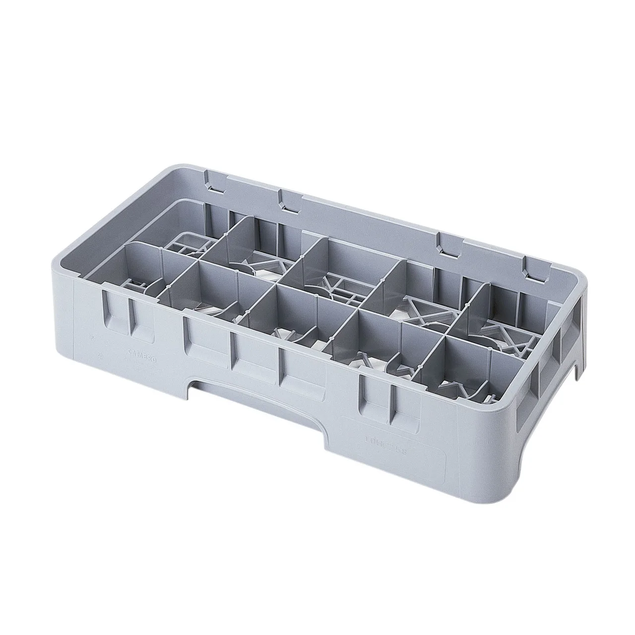 Cambro 10HC258151 Camrack Cup Rack, Half Size, Soft Gray, 10 Compartments, 9-7/8" x 19-3/4"