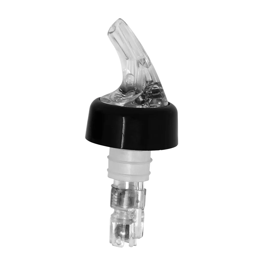 Omcan USA 81194 - 1 Oz Plastic Liquor Pourer with Clear Collar, Tail and Spout, Durable Construction, Pack of 12