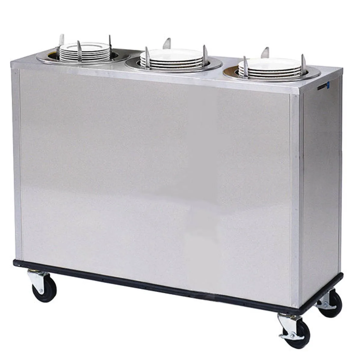 Lakeside 942 Mobile Enclosed 3-Stack Dish Dispenser w/ 6" Dia. Dish Size, Unheated