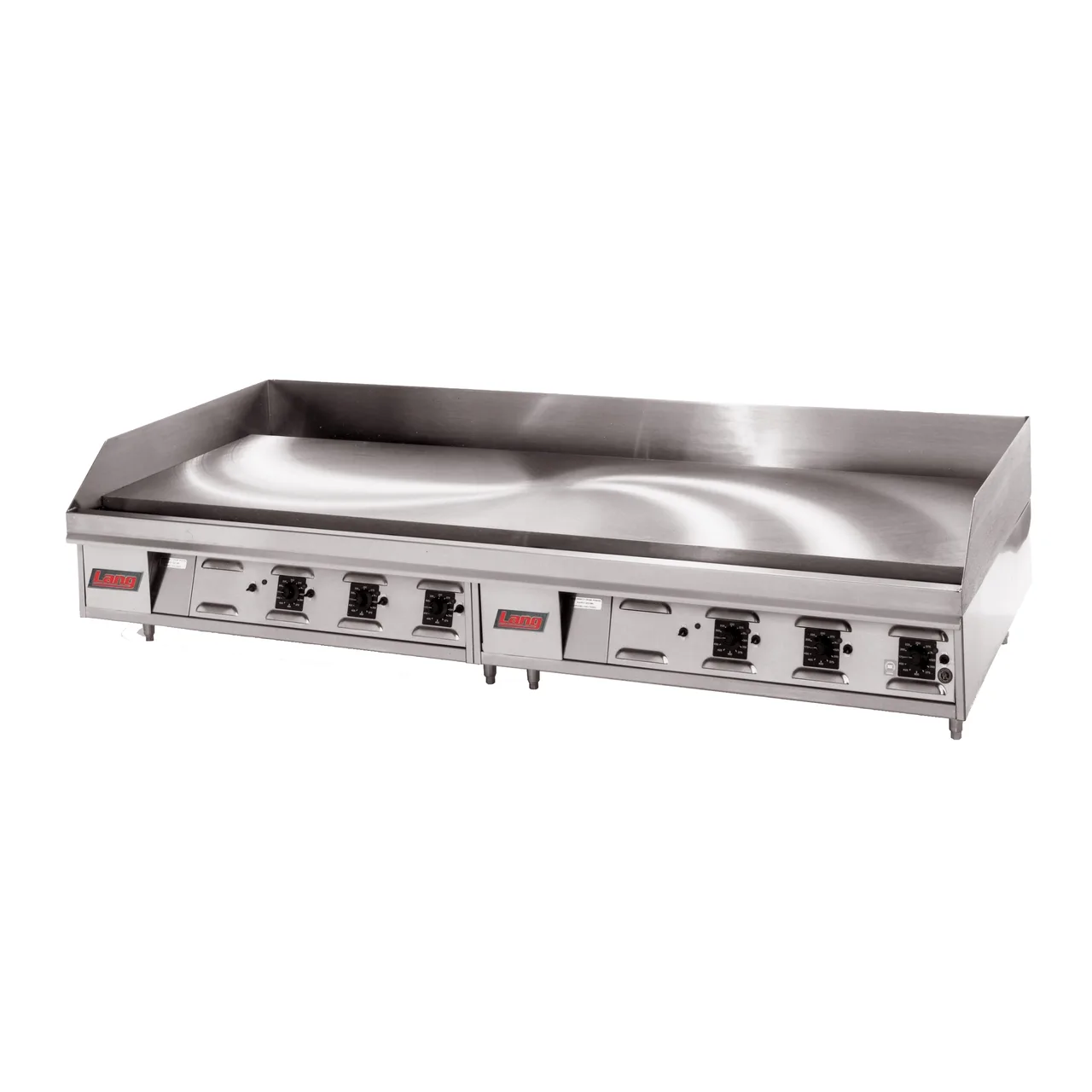 Lang 272T 72" Countertop Gas Griddle, Snap-Action Thermostats, 1" Steel Plate, 162.000 BTU