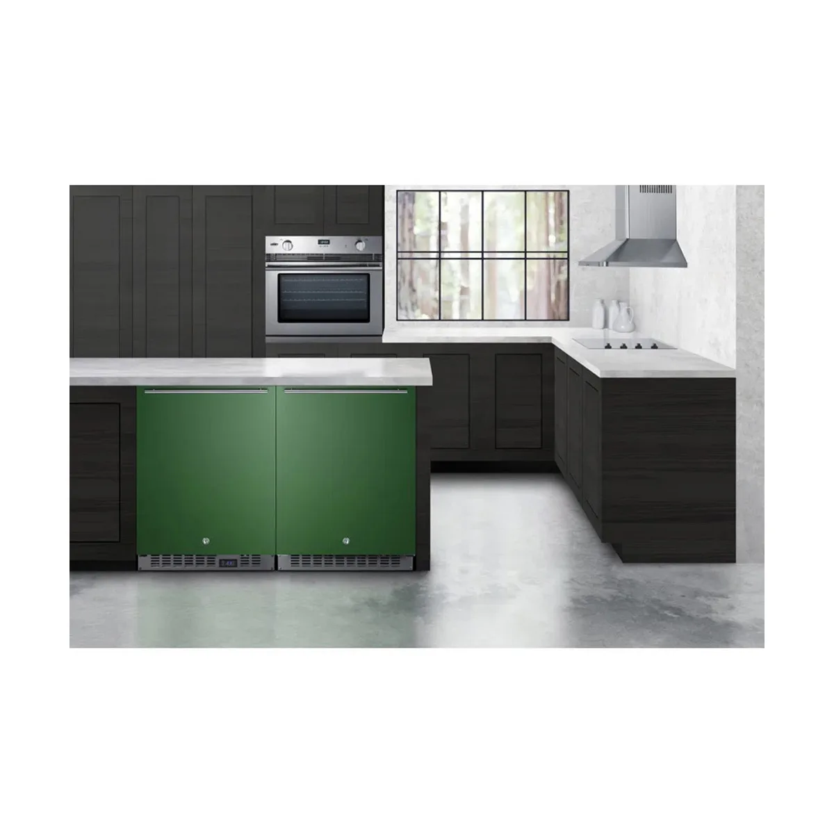 Summit AL54G 23" Built-in or Freestanding Undercounter Freezer w/ Emerald Green Door, 4.8 cu. ft.