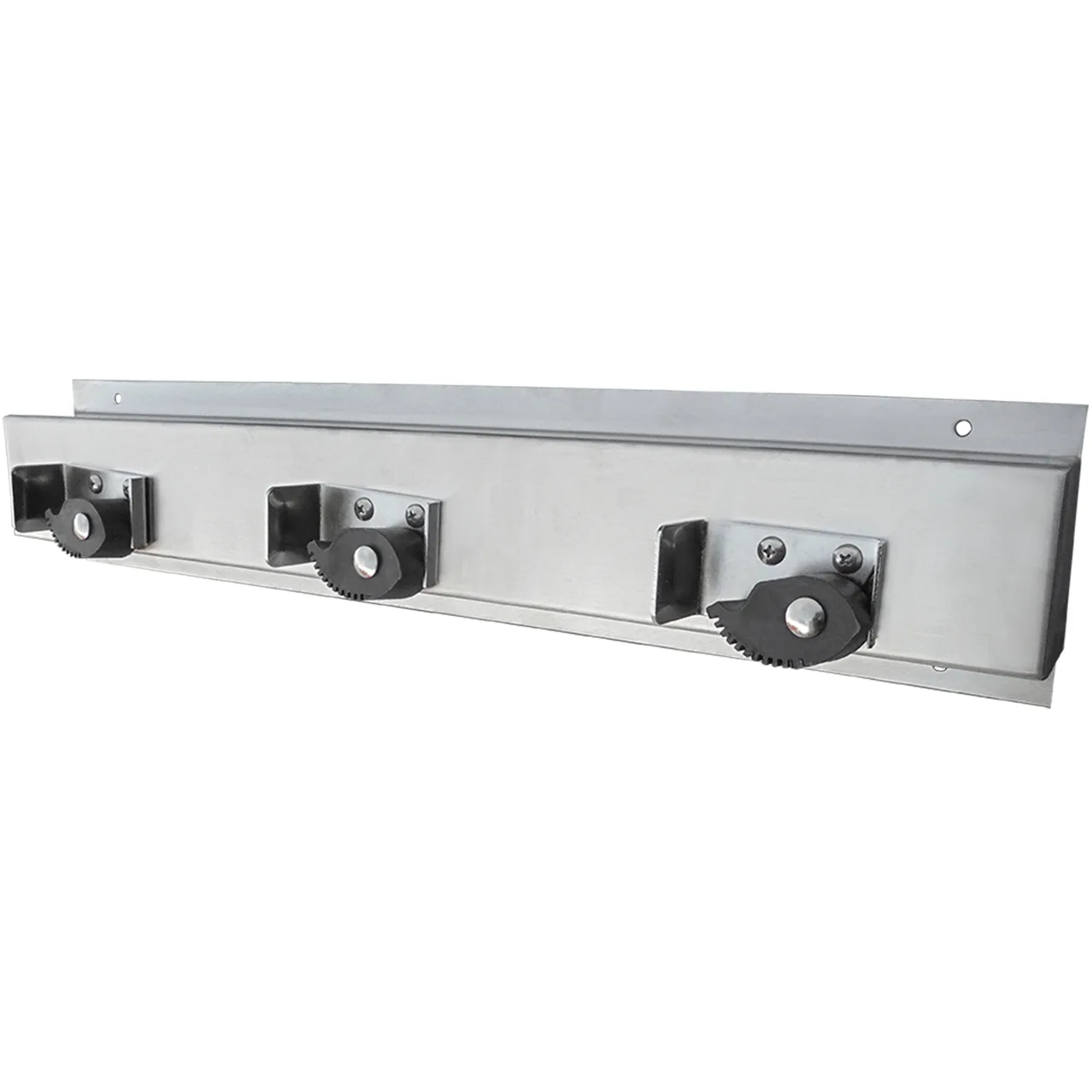 IMC Teddy MH3 Mop/Broom Holder, 3-Position, Stainless Steel