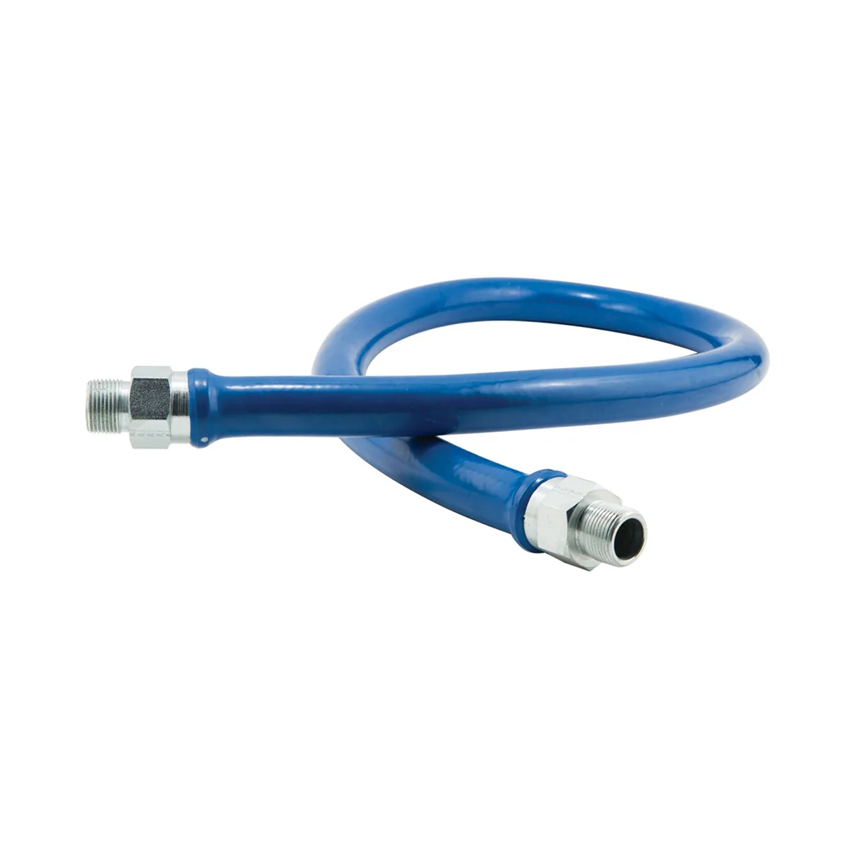Dormont 16100BPV36BXFT 36" Blue Hose Food Truck Grade Gas Connector Kit w/ (2) Elbows, 1" Dia.