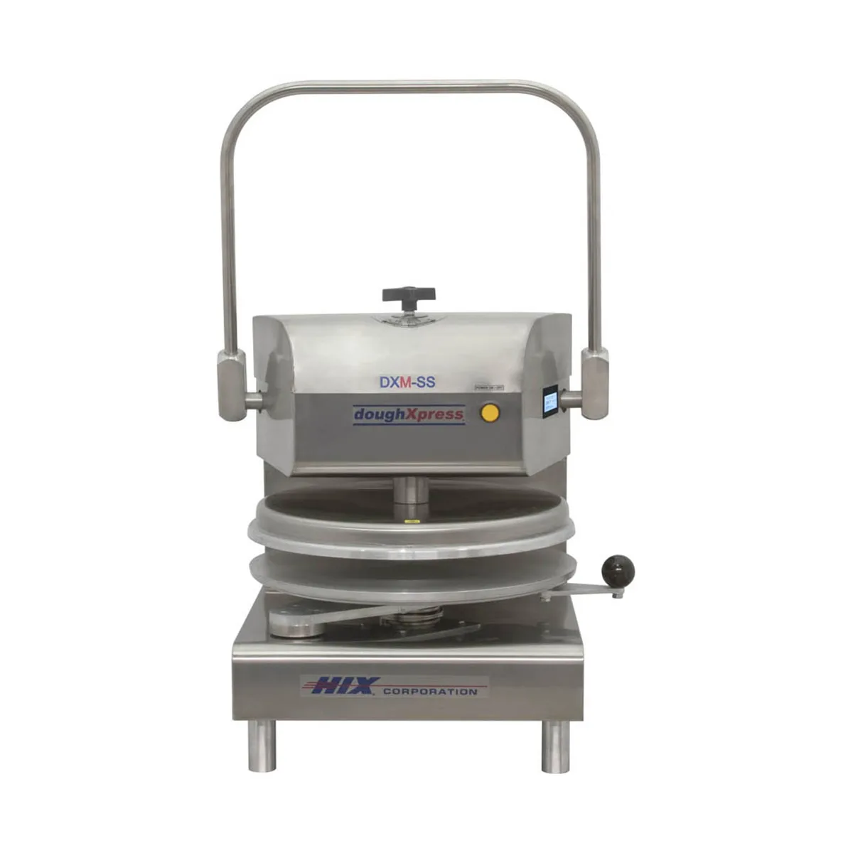 DoughXpress DXM-SS-120 18" Manual Pizza Dough Press with Single Heat and Digital Temperature Control