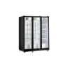 Omcan USA 48385 - 71" Three-Section Merchandiser Refrigerator, 53 cu ft, Black Steel, 115V 8.9A, LED