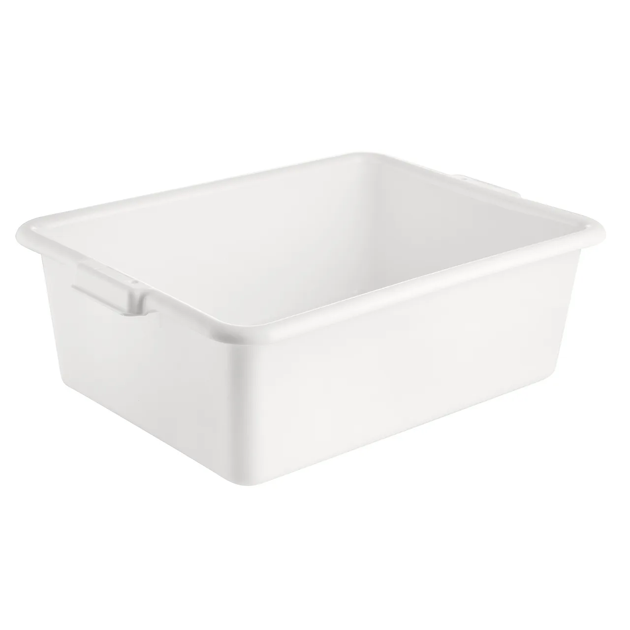 CAC China BTDB-7WT Bus Box, 22"L x 15-3/4"W x 7"H Polypropylene White BPA-Free 1-Compartment Foodservice Tub