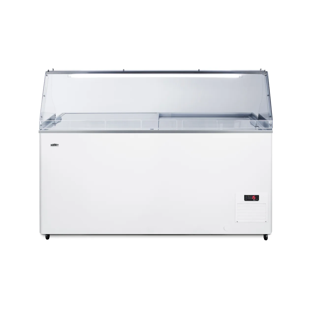 Summit NOVA45PDC 53" Gelato/Ice Cream Dipping Cabinet w/ Curved Sneeze Guard