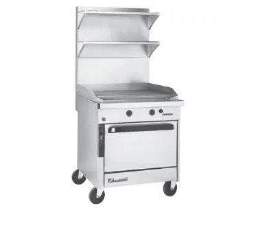 Southbend P36A-TTT 36" Gas Heavy Duty Range w/ 36" Full Griddle, Thermostatic Controls, (1) Convection Oven, 141.000 BTU