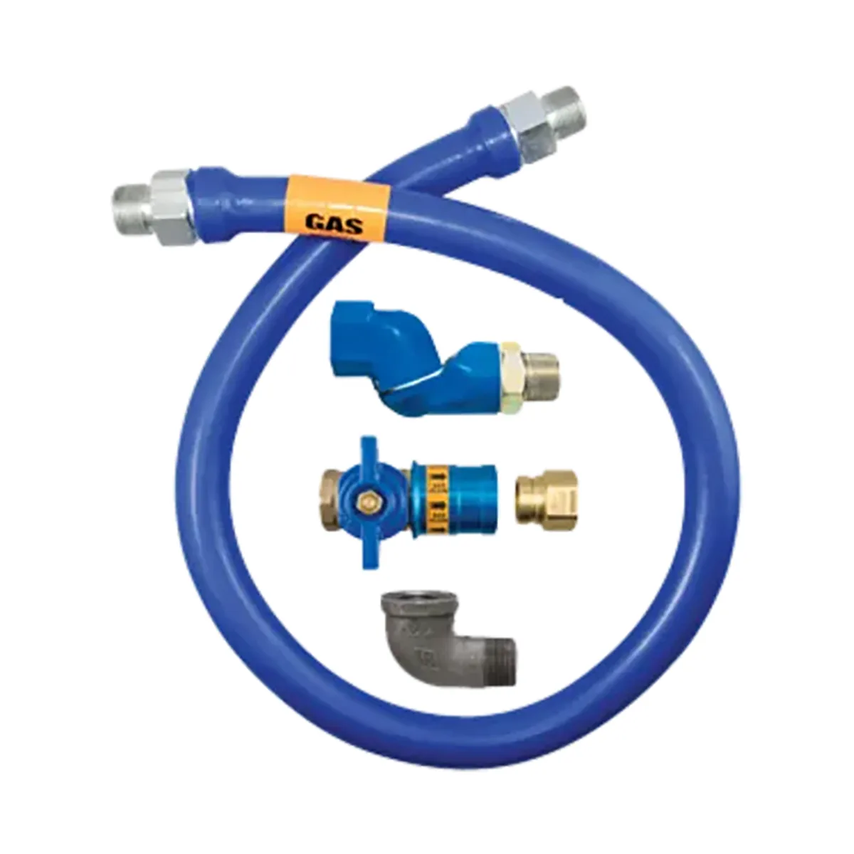 Dormont 1675BPCFS48BX Safety Quik 48" Gas Connector Kit w/ Swivel MAX, Elbow, 3/4" Dia., in Box