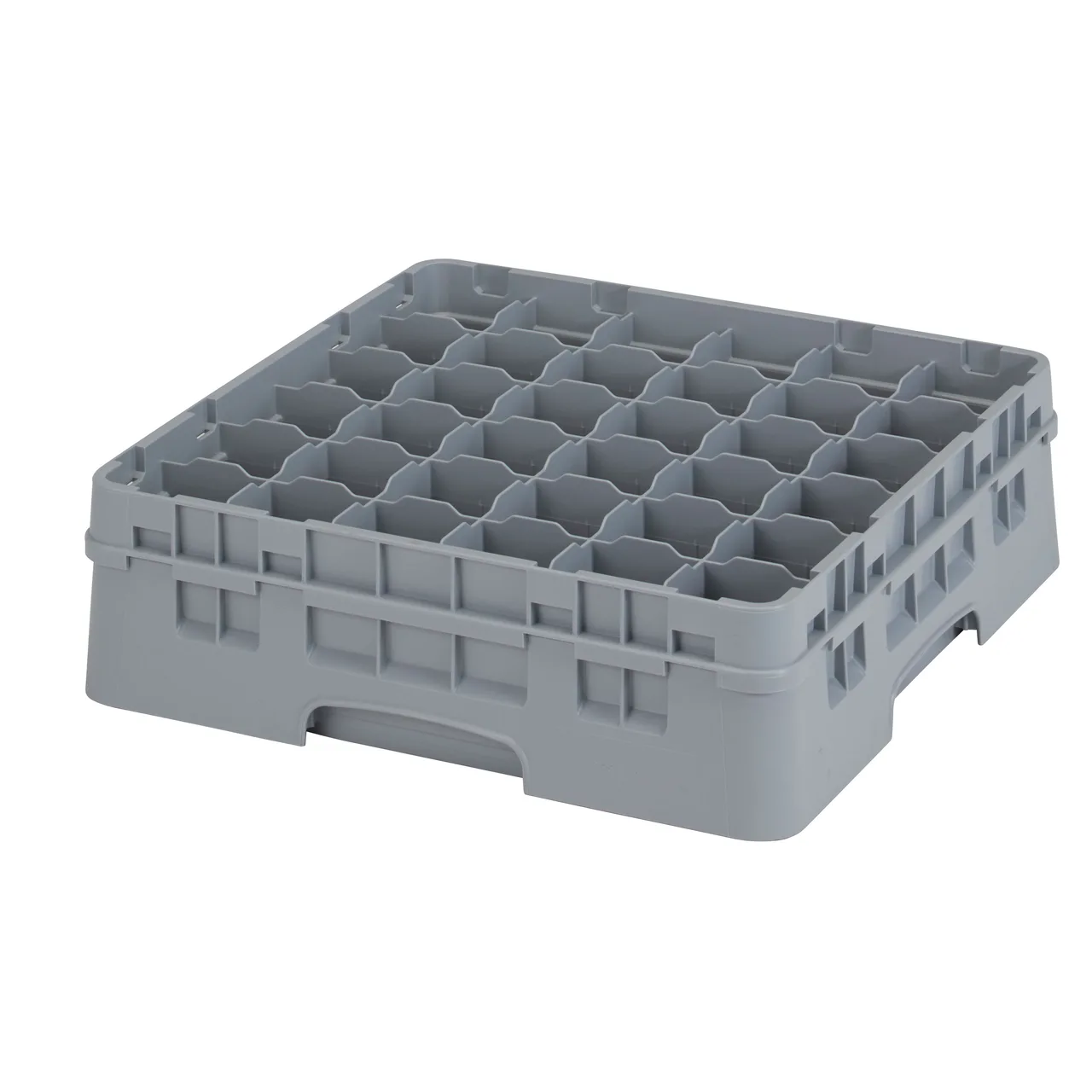 Cambro 36S418151 Camrack Glass Rack, Soft Gray, Full Size, 19-3/4 x 19-3/4, 36 Compartments, 2-7/8 Max Dia