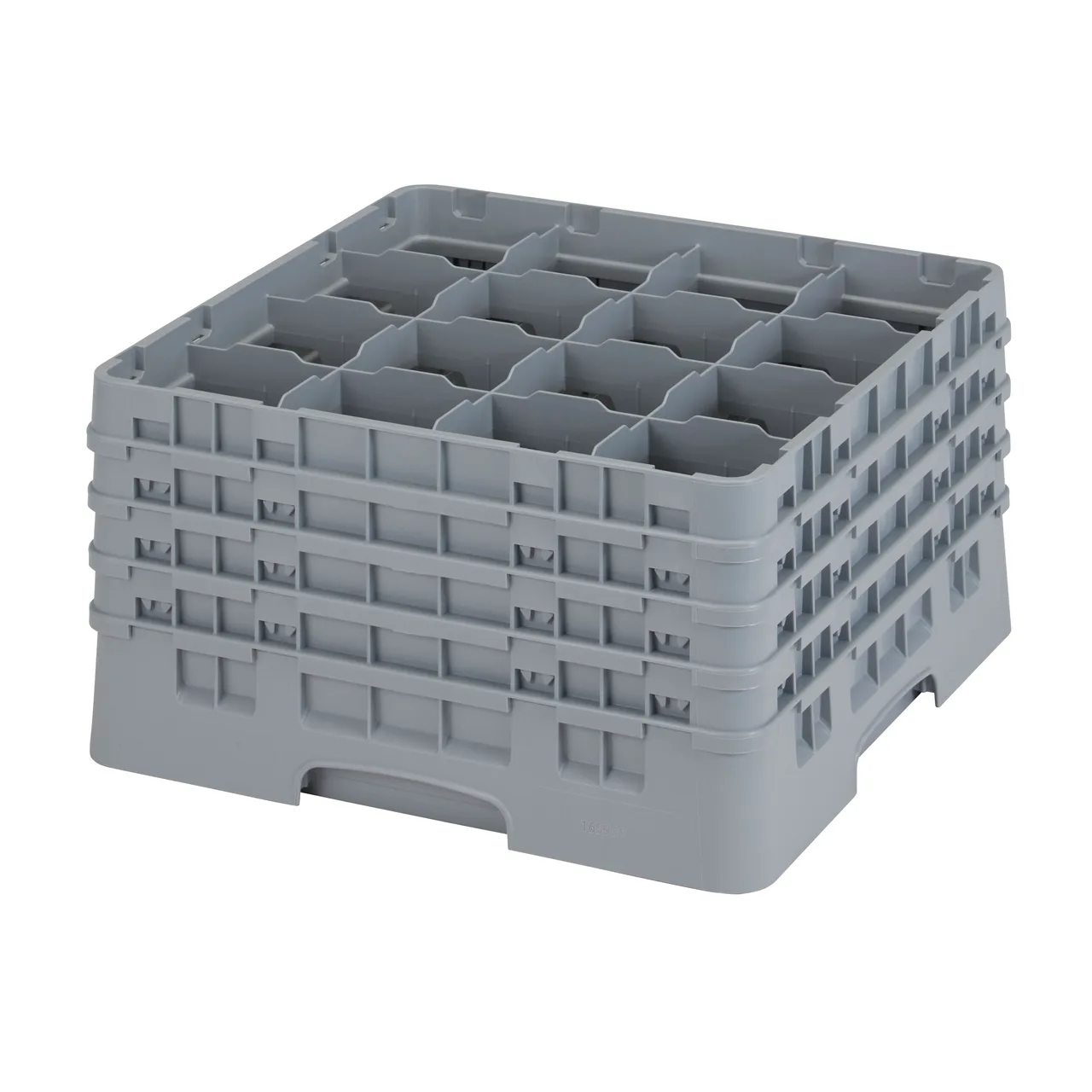 Cambro 16S900151 Camrack Glass Rack, Soft Gray, Full Size, 19-3/4 x 19-3/4, 16 Compartments